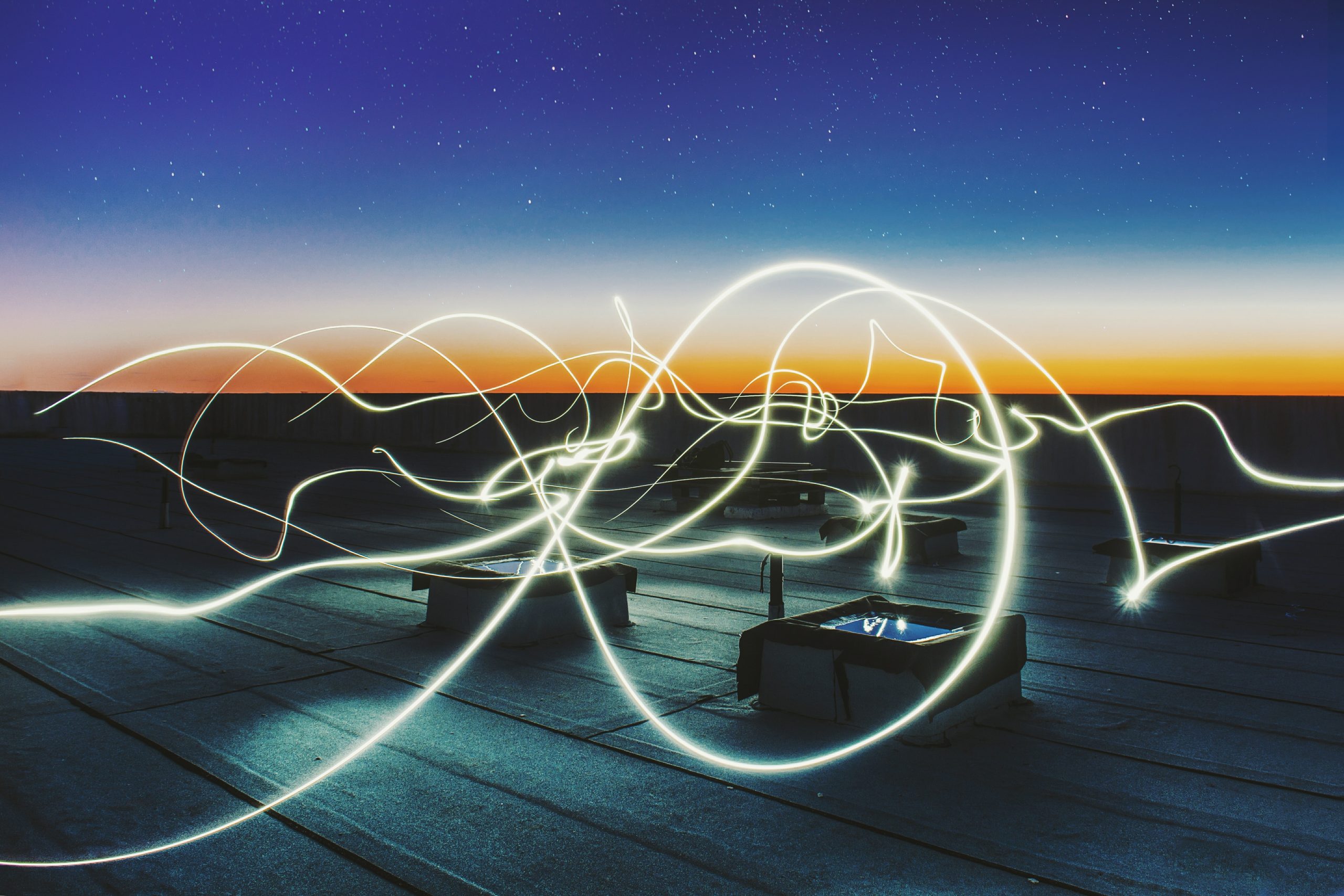 time lapse photography of square containers at night photo