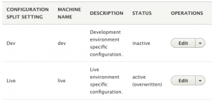 Live split is enabled in the live environment