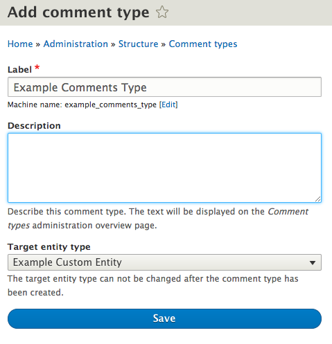 Create comment type screenshot