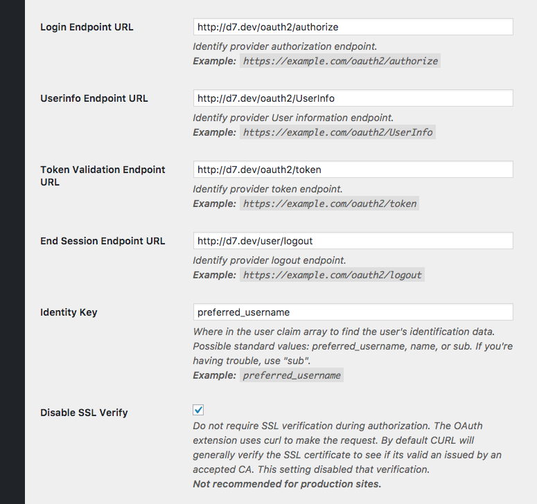 screenshot of important openid connect generic settings